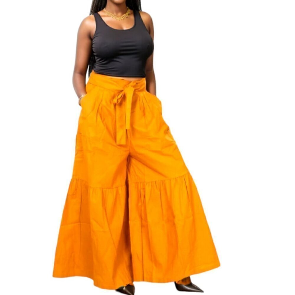 Wide Leg Palazzo Pants Orange